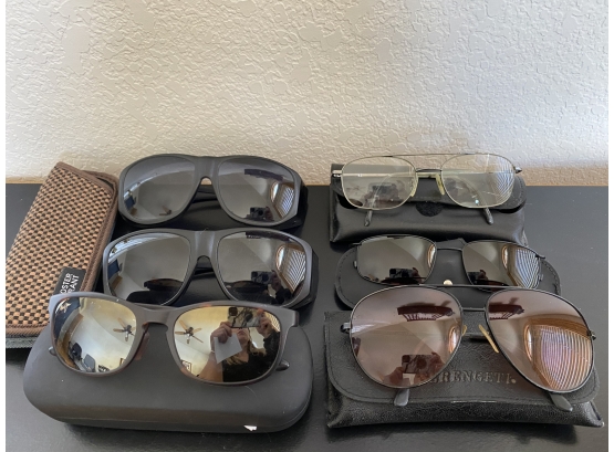 Lot Of Sunglasses- Including Maui Jim And Vintage Serengeti Aviators