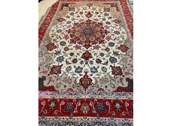 Fine Hand Knotted Persian Tabriz Rug 84'x48'.  #3181.
