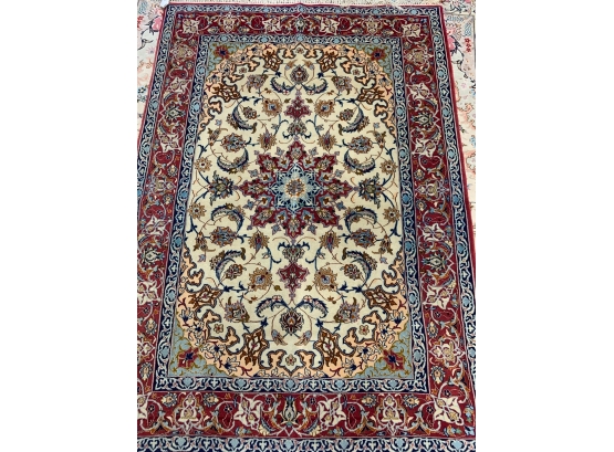 Fine Hand Knotted Persian Esfahan Rug 70'x42'.   #3199