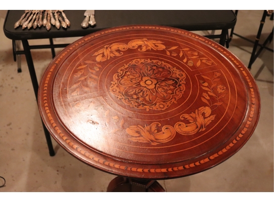 Quality Inlaid Round Side Table