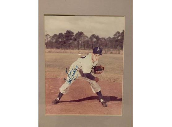 Brooklyn Dodgers Carl Erskine Autographed Picture