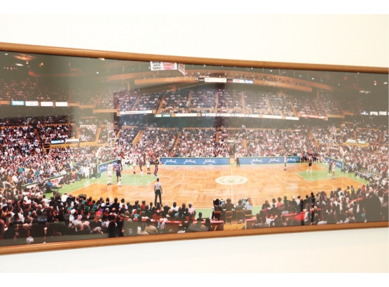 Horizontal Poster Of Basketball Game In Panoramic View