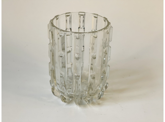 Vintage Heavy Weight Glass Vase