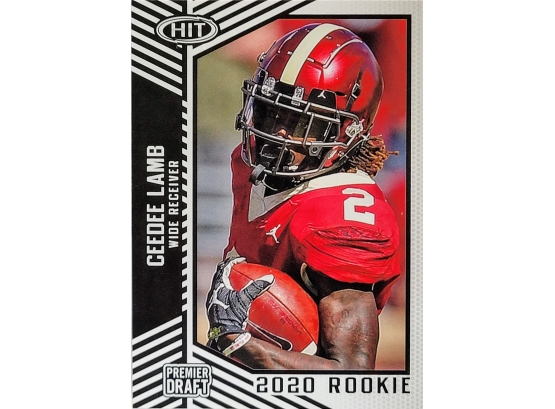 2020 Sage Hit Football Ceedee Lamb (ROOKIE) Cowboys Card #20