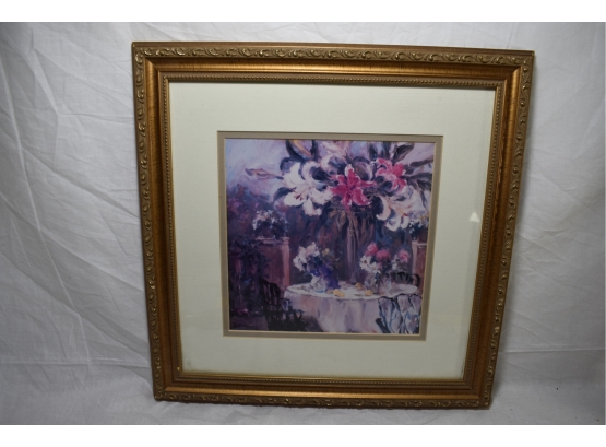 An Original Color Lithograph Matted Framed & Signed By The Artist Allayn Stevens