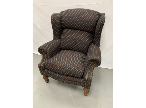 Country Patterned Wing Chair