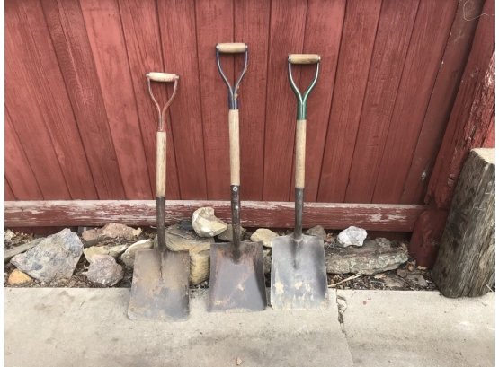 Three Flat Shovels
