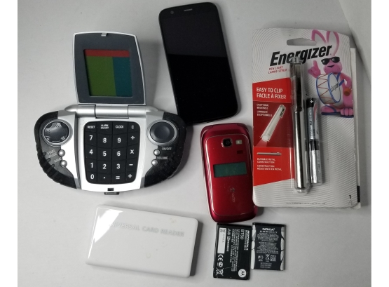 Lot Of Miscellaneous Electronics  - Brands Include Impact Strong, Motorola, Doro & Energizer