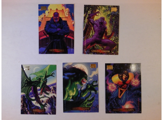 Marvel Masterpieces 1994 - 5 Trading Card Pack - Red Skull & Sabretooth