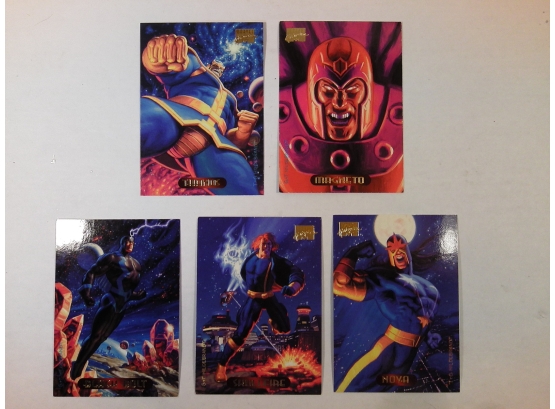 Marvel Masterpieces 1994 - 5 Trading Card Pack - Thanos & Magneto