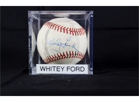 Whitey Ford Autographed Baseball - Item #011