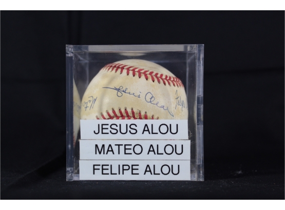 Jesus Alou, Mateo Alou & Felipe Alou Autographed Baseball - Item #023