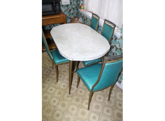1950s Dining Table & Four Chairs - VERY RETRO! Item #211 KIT