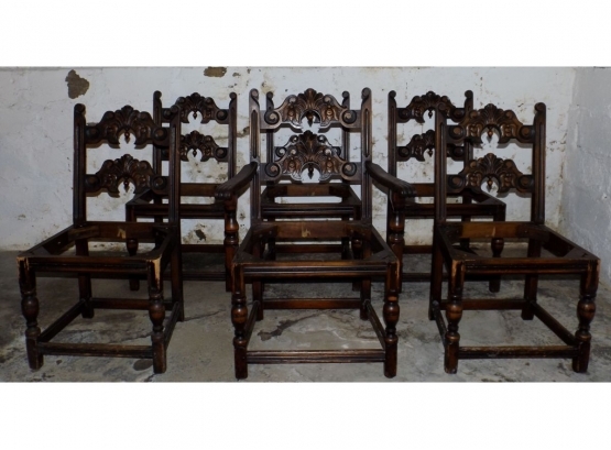 Six Antique Berkey & Gay Chairs-17