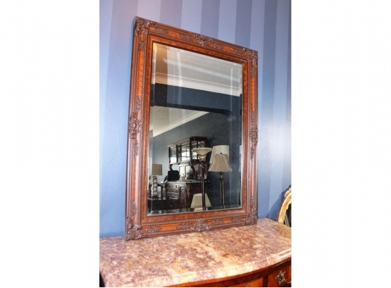 Carved Frame Wood Mirror-#19