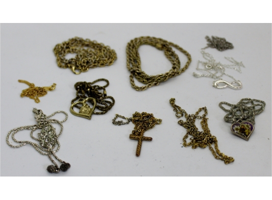 Mixed Lot Of 15 Vintage Chain Link Necklaces -123