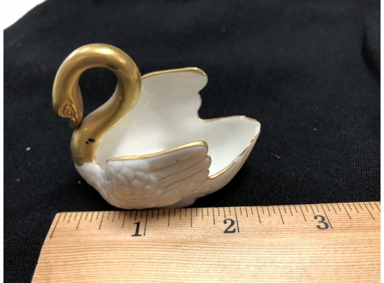 Vintage Petite Porcelain Swan Dish