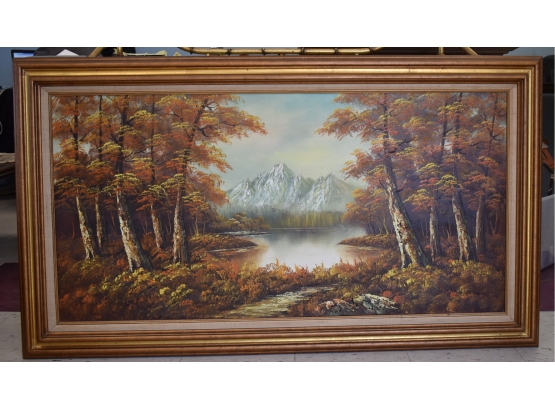 125. Large Landscape Oil On Canvas Sgd.
