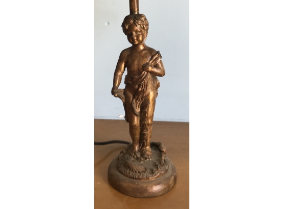 112. Figural Art Deco Lamp: Classical Boy
