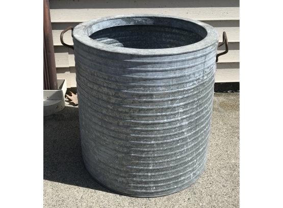 125. Repurposed Storm Pipe Bucket/planter