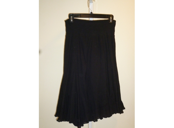 Fei Anthropologie Skirt Black Ruffle Size XS