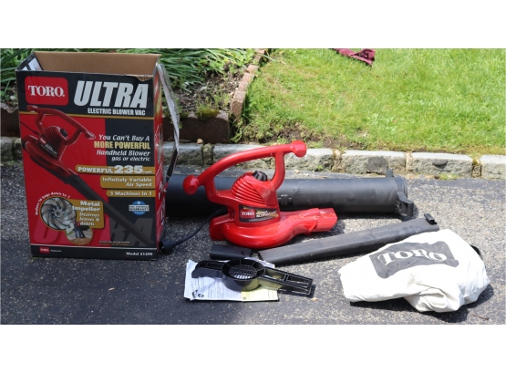 Toro Ultra Blower Vac With Metal Impeller (model 51599) Includes Vac Accessories
