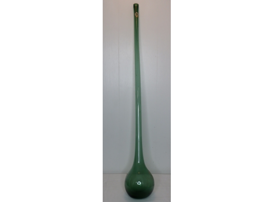 Vintage Tall Green Glass Chianti Bottle 45 1/2' Tall