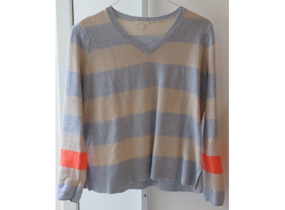 Lisa Todd Striped V-Neck Sweater Size S
