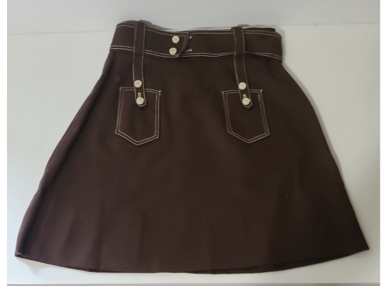 Adorable 1960s Flared High Waisted Mini Skirt