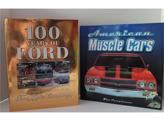 Hardcover Books For The Man Cave! 100 Years Of Ford And American Muscle Cars Great Condition