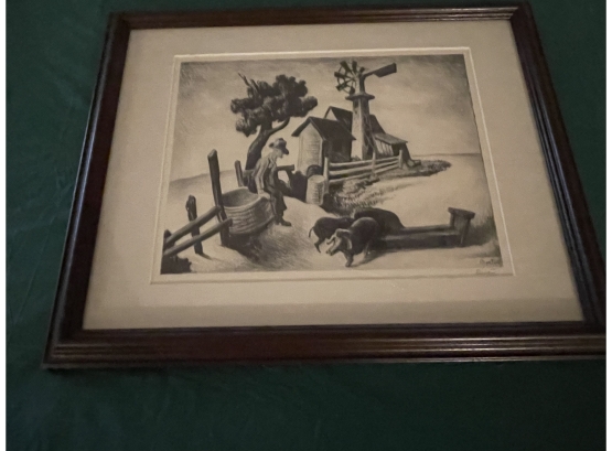 Thomas Hart Benton 'RELISTED' After Further Inspection It Is Found To Be A Repo.