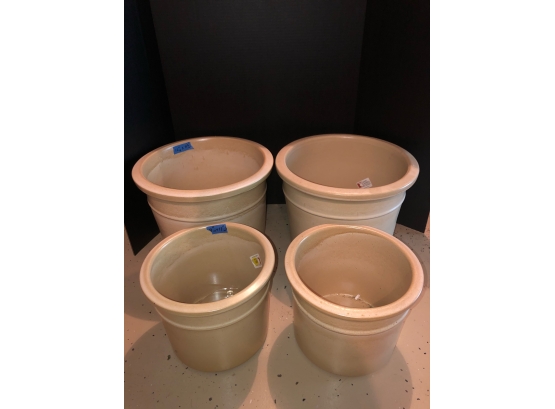 Four Ceramic Planters