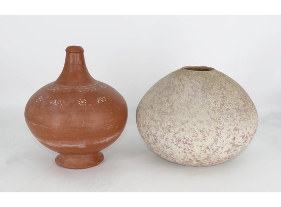 South American Clay Pot And Decorative Vase