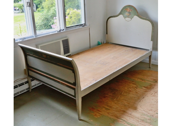Antique Painted Single Bed