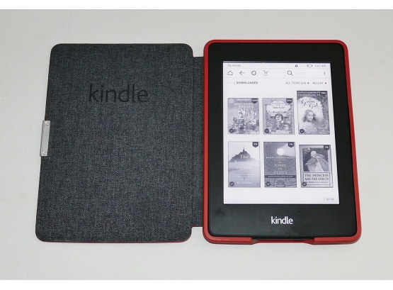 Kindle E-reader In An Amazon Protective Case