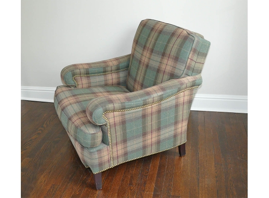 Ralph Lauren Club Chair In A Wool Tartan Fabric - Original Cost $5000