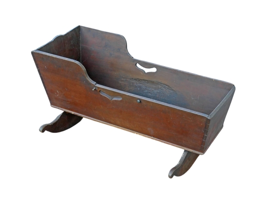 Antique 19th C. Wooden Cradle