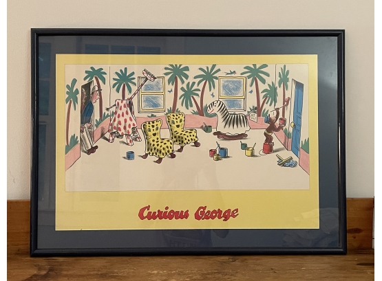 Curious George Print - Nicely Framed
