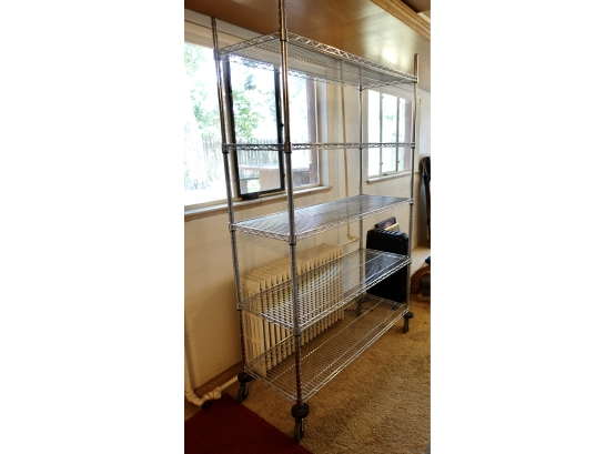 NSF Chrome Wire Shelving On Casters