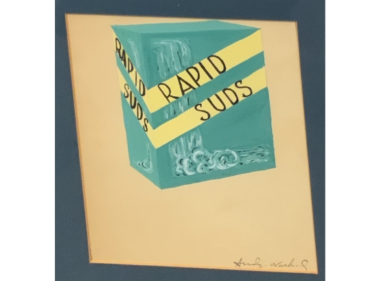 ANDY WARHOL ORIGINAL LITHOGRAPH RAPID SUDS - SIGNED IN THE PRINT- WE CAN SHIP!