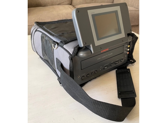 Video 4' LCD Monitor And Video VHS Cassette Player For Car Rampage By Audiovox Model VBP1000