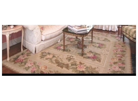 Lovely Needle Point Area Rug 8 X 10