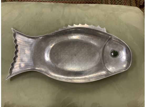 Pewter Fish Platter By Arthur Court