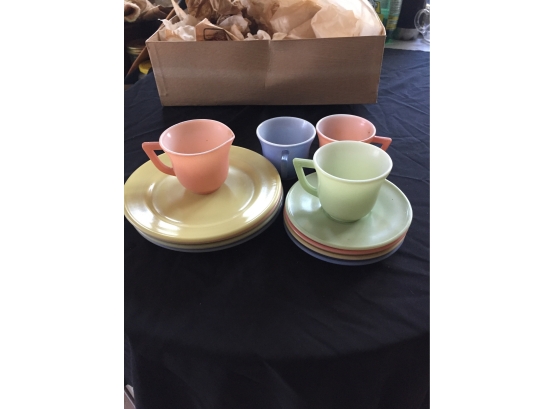 Miniature Tea Set With Saucers And Plates