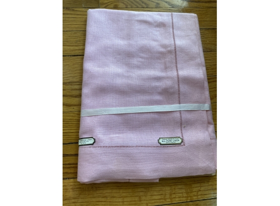 Pink Irish Linen Tablecloth