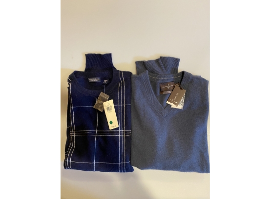 2 NWT Mens Cashmere Sweaters