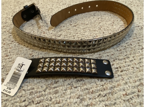 Stud Belt And Bracelet