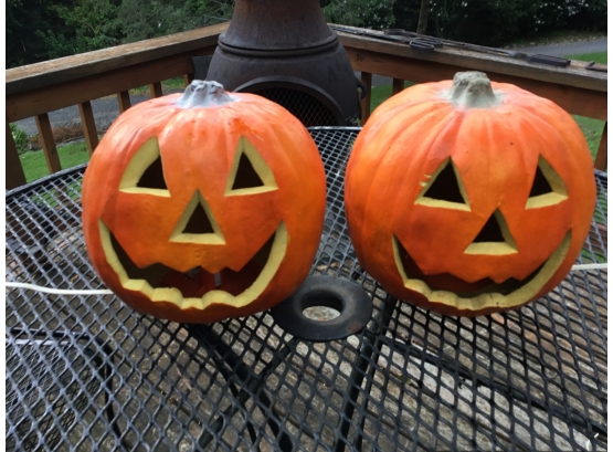 Pair Of Halloween Pumpkins