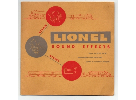 Postwar Lionel Sound Effects Picture Disc Flexi Record And Sleeve 1951