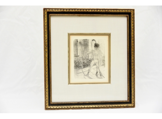 'Russian Cossack Invades Synogogue' By Toulouse-Lautrec Framed Lithograph